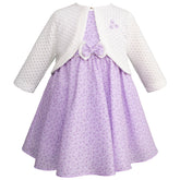 Vestido Floral lila para Bebés con Torera Blanca - Gerat